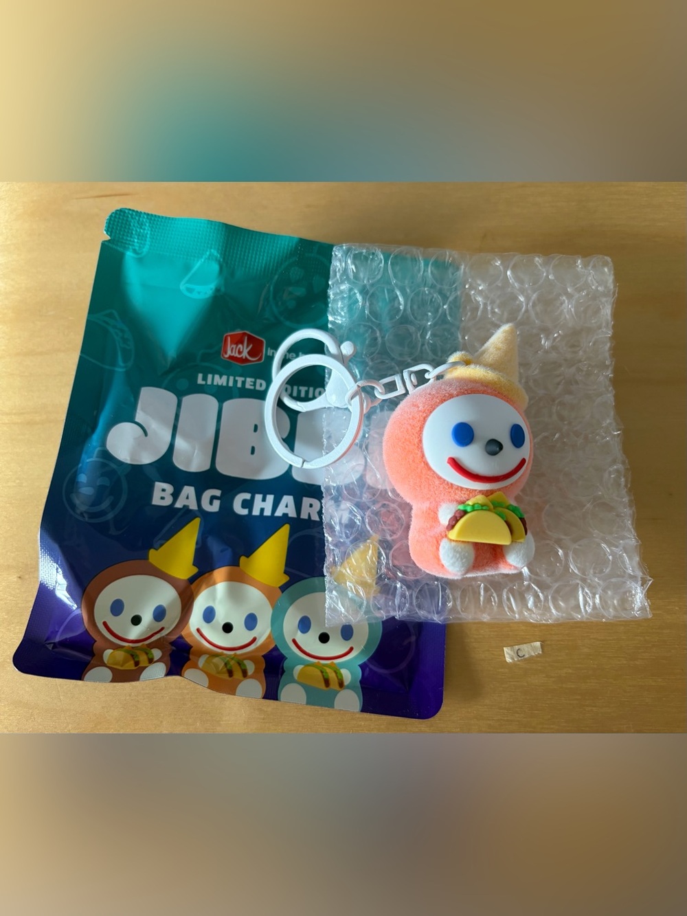 Jack In The Box CHEESY Taco Jibbi Keychain Bag Charm Savory Series